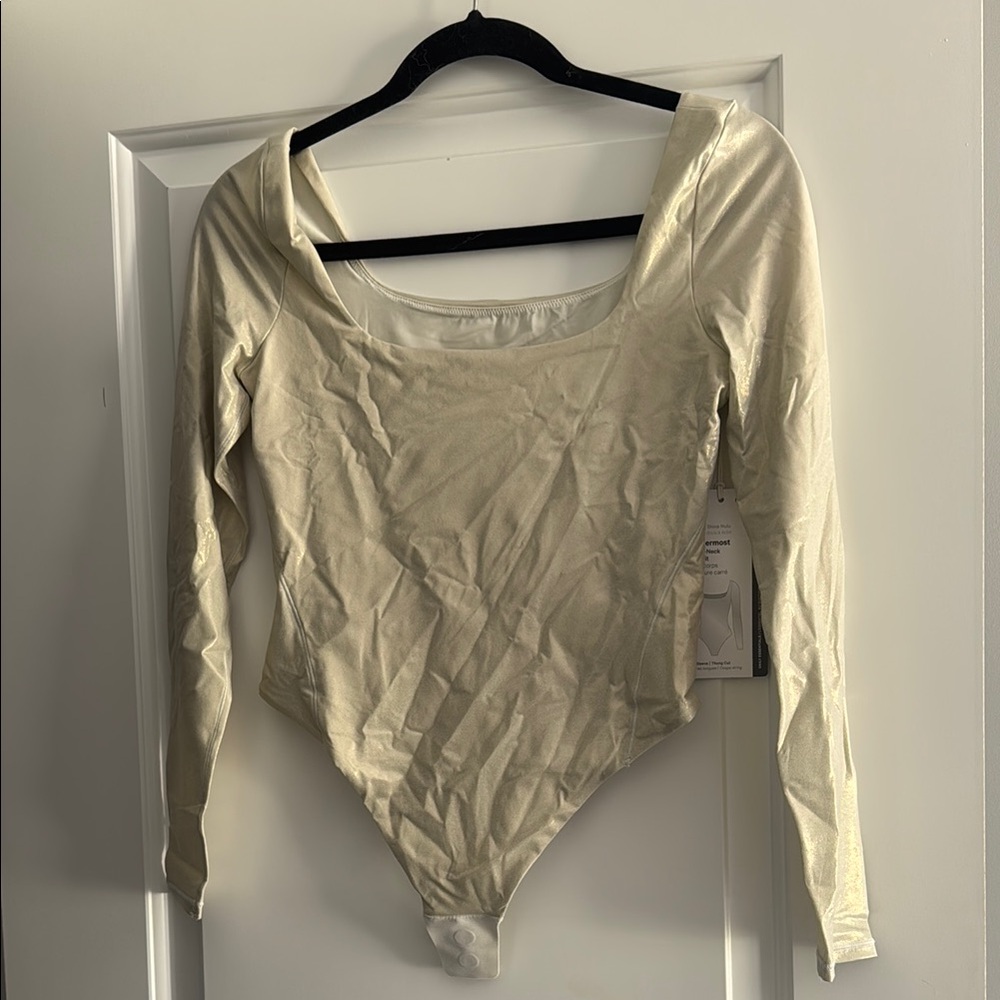 Lululemon wundermost square neck bodysuit size medium